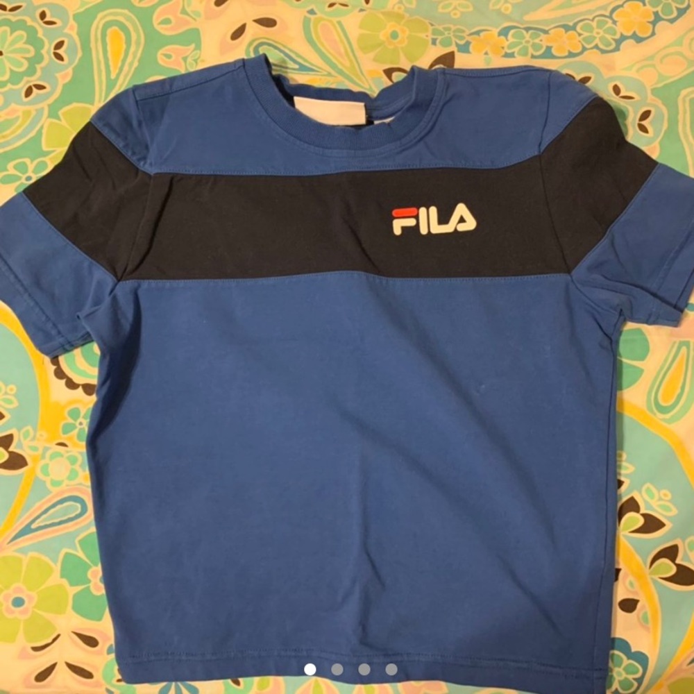 Blue fila shirt